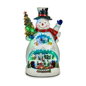 LED Snowman Christmas Decoration Krist+ FQ198001 FQ198001 White Snow Doll Town 25,5 x 47 x 29 cm