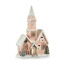 Weihnachtsschmuck Krist+ CC2187084 CC2187084 Weiß Braun grün Rosa Haus Weihnachten 21 x 77 x 48 cm LED Leicht