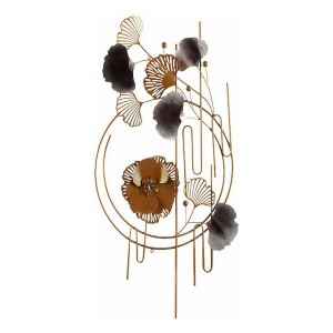 Dekoration zum Aufhängen Gift Decor M1315 M1315 Blau Kupfer Gold Metall Blomster abstrakt 63 x 121 x 9,5 cm Wandbild