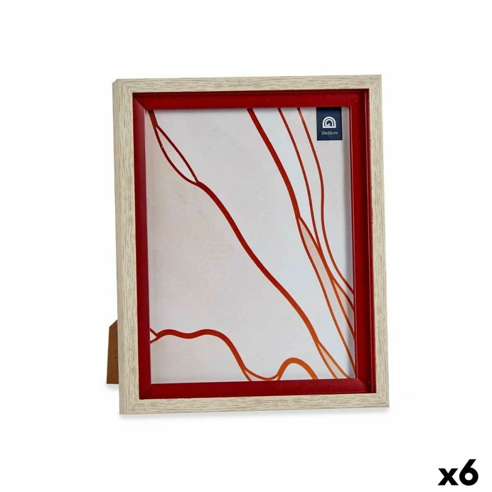 Fotorahmen Gift Decor 636907T 636907T Braun Rot Holz Glas Kristall polystyrol Kunststoff (6 Stück)