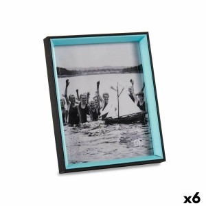 Fotorahmen Gift Decor 625663A 625663A Blau Schwarz Kristall Holz MDF (6 Stück)