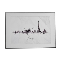 Painting Gift Decor 77561 77561 White Black Particleboard City 81,5 x 3 x 121 cm (3 Units)