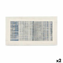 Canvas Gift Decor 82694 82694 Blue White Stripes With relief 110 x 60 x 2,5 cm (2 Units)