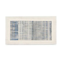 Canvas Gift Decor 82694 82694 Blue White Stripes With relief 110 x 60 x 2,5 cm (2 Units)