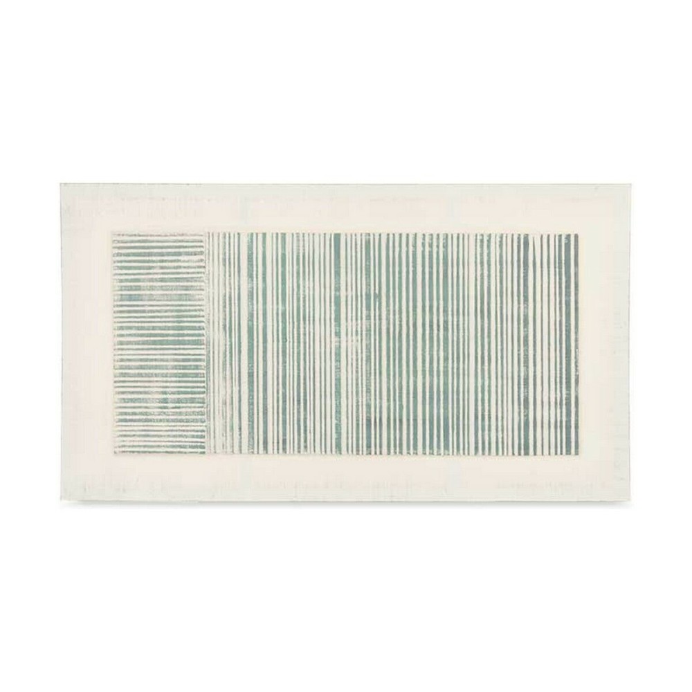 Canvas Gift Decor 82692 82692 Blue White Stripes With relief 110 x 60 x 2,5 cm (2 Units)