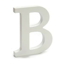 Buchstabe Pincello 1711002 B Weiß 1,8 x 21 x 17 cm (12 Stück)