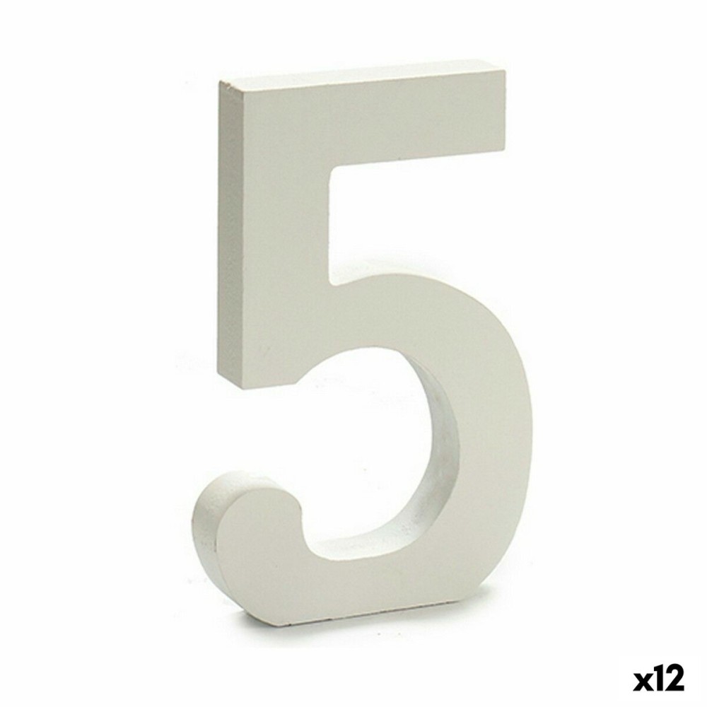 Number Pincello 1711032 5 White 1,8 x 21 x 17 cm (12 Units)