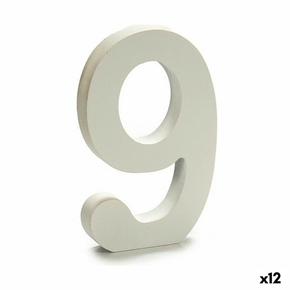 Numéro Pincello 1711036 9 Blanc 1,8 x 21 x 17 cm (12 Unités)