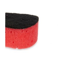 Tampon à récurer 11880004 11880004 Noir Rouge Polyuréthane Mousse Fibre abrasive 7,3 x 4 x 12,3 cm (40 Unités)