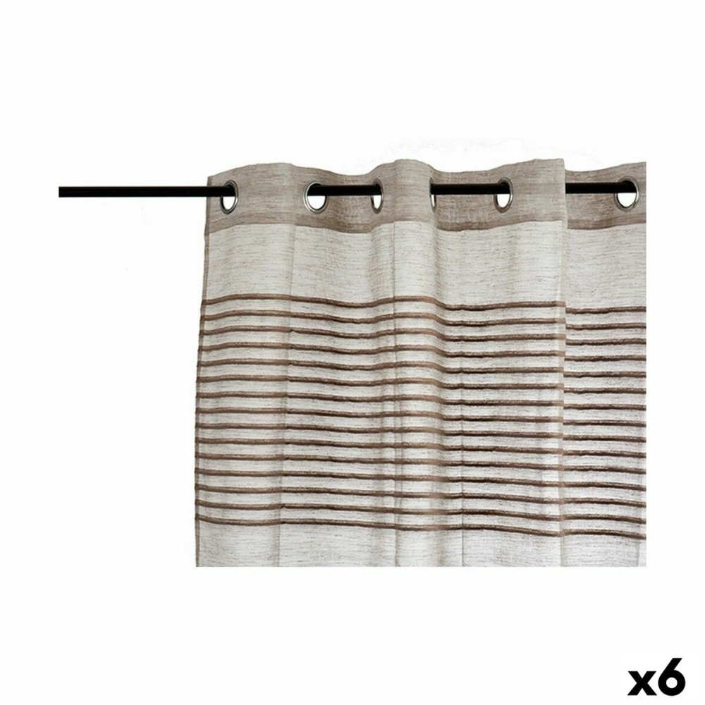 Curtain Gift Decor SLB8125-5 SLB8125-5 Brown 140 x 0,1 x 260 cm 26,5 x 42 x 5 cm Stripes
