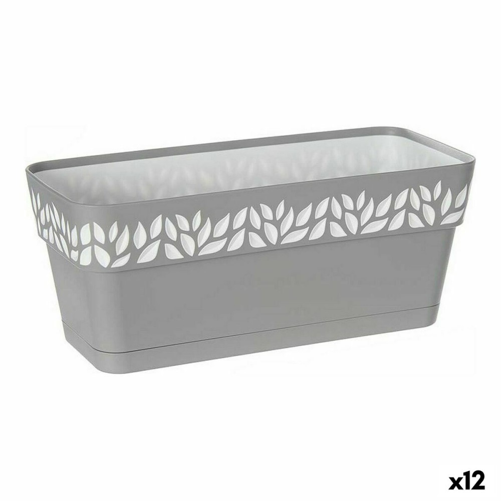 Planter Stefanplast 94379 Cloe White Grey Plastic 13,3 x 12,3 x 29,3 cm (12 Units)