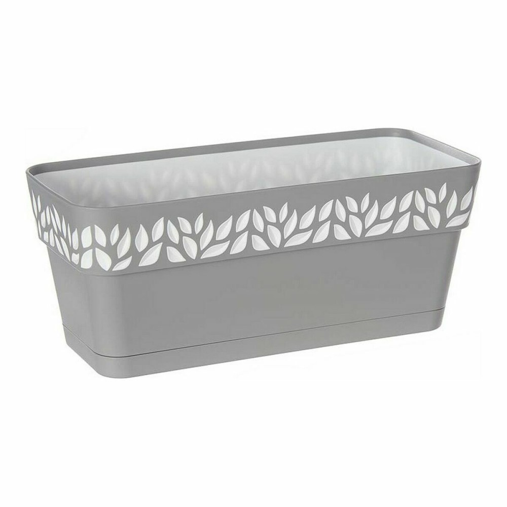 Planter Stefanplast 94379 Cloe White Grey Plastic 13,3 x 12,3 x 29,3 cm (12 Units)