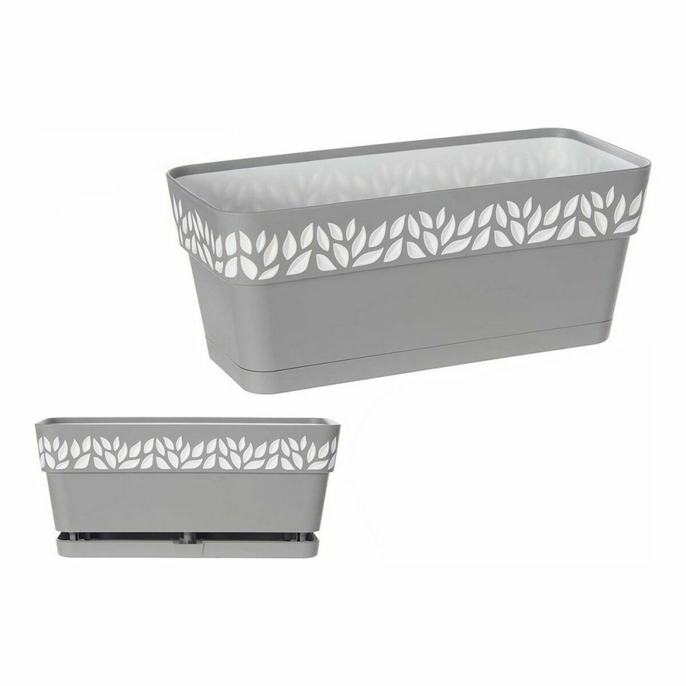 Planter Stefanplast 94379 Cloe White Grey Plastic 13,3 x 12,3 x 29,3 cm (12 Units)