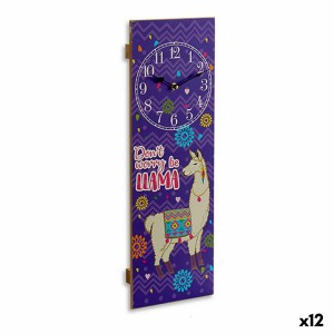 Wall Clock Gift Decor 18HLS042 18HLS042 Llama 2,5 x 60 x 20 cm (12 Units)