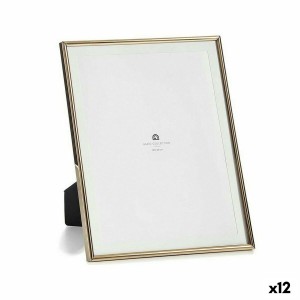 Photo frame Gift Decor MS61001-MAT GOLD MS61001-MAT GOLD Golden Crystal Steel (12 Units)