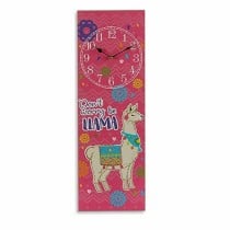 Wall Clock Gift Decor 18HLS042 18HLS042 Llama 2,5 x 60 x 20 cm (12 Units)