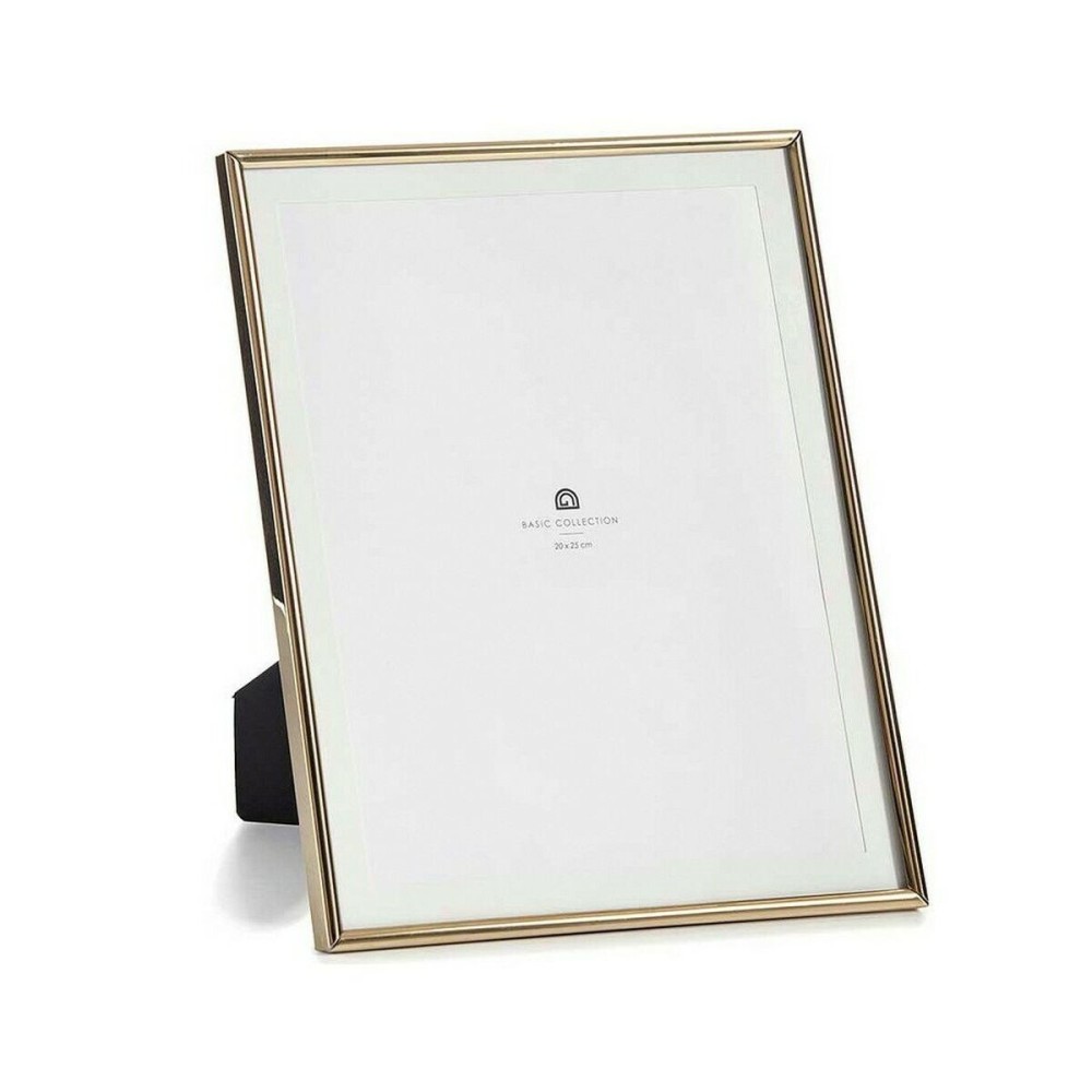 Photo frame Gift Decor MS61001-MAT GOLD MS61001-MAT GOLD Golden Crystal Steel (12 Units)