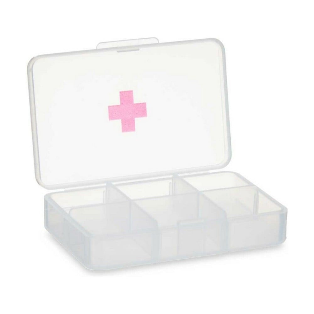 Pillbox with Compartments Berilo HW0929-1 HW0929-1 Transparent Plastic 11,5 x 18 x 2,2 cm 9 x 2,5 x 6 cm (12 Units)