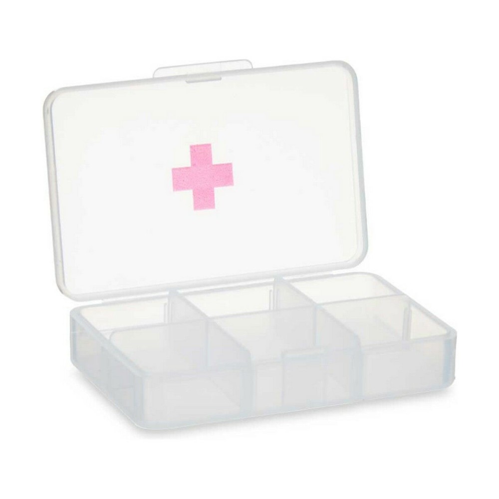 Pillendose mit Fächern Berilo HW0929-1 HW0929-1 Durchsichtig Kunststoff 11,5 x 18 x 2,2 cm 9 x 2,5 x 6 cm (12 Stück)