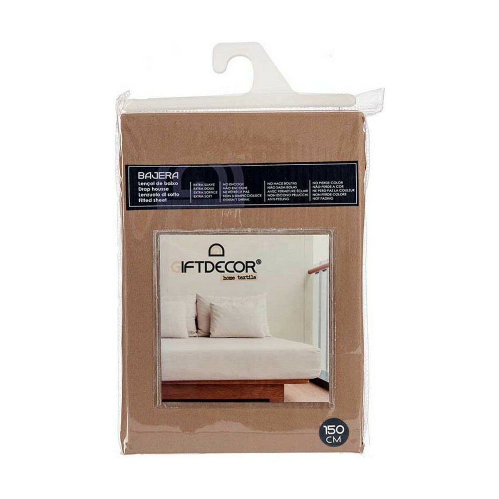 Fitted sheet Gift Decor COL 4-A-150 COL 4-A-150 Brown 150 cm (12 Units)