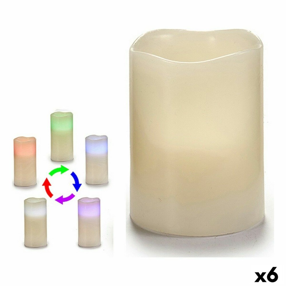 LED Kerze Gift Decor L-Y3040 L-Y3040 Weiß 7,5 x 10 x 7,5 cm (6 Stück)