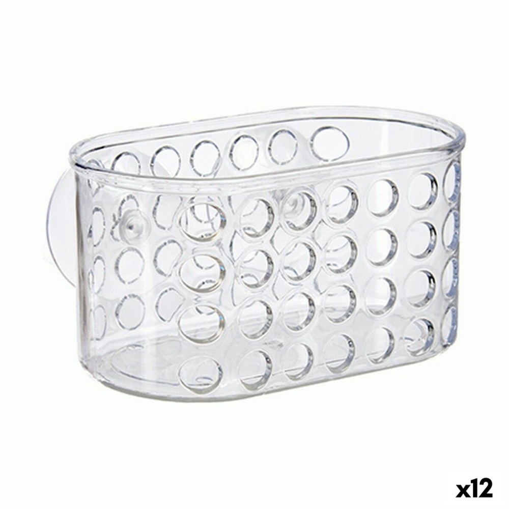 Support Organisateur pour Baignoire Berilo CB25262A Transparent PVC polystyrène 15,8 x 8,5 x 8 cm (12 Unités)