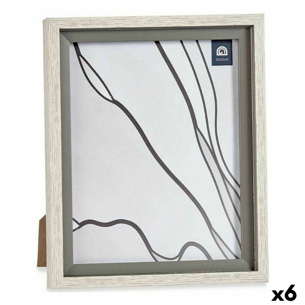 Fotorahmen Gift Decor 636907S 636907S Braun Grau Holz Glas Kristall polystyrol Kunststoff (6 Stück)