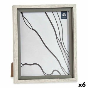 Photo frame Gift Decor 636907S 636907S Brown Grey Wood Glass Crystal polystyrene Plastic (6 Units)