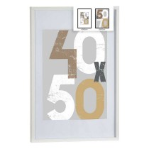 Cadre photo Gift Decor 668826-WHITE 668826-WHITE Blanc polystyrène Plastique Bois MDF 50 x 70 cm (6 Unités)