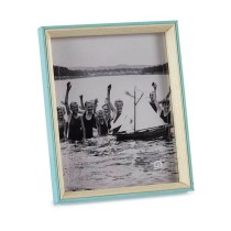Fotorahmen Gift Decor 625663B 625663B Blau Weiß Kristall Holz MDF (6 Stück)