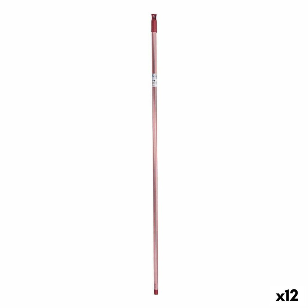Besenstiel FSRNI13-3 FSRNI13-3 Rot Metall 2,3 x 130 x 2,3 cm Streifen (12 Stück)