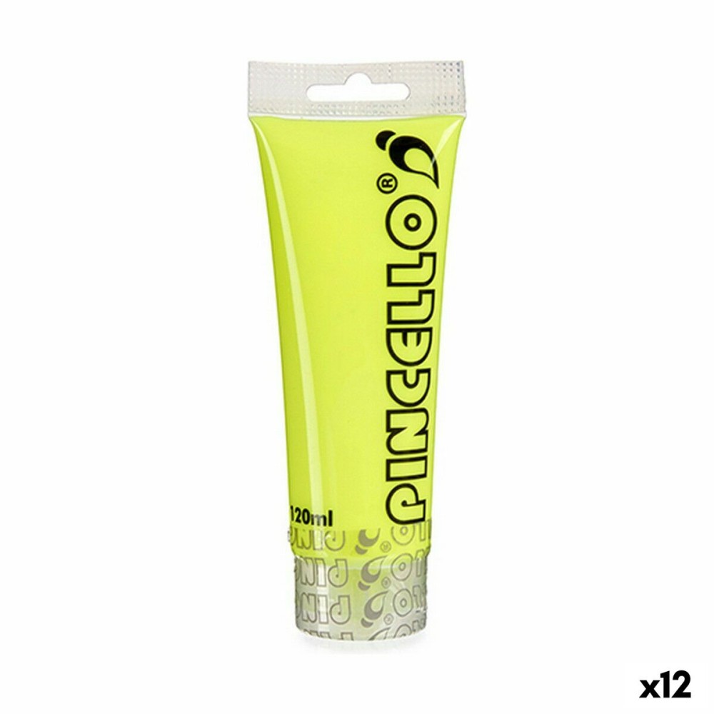 Peinture acrylique Pincello AC120N-1 Neon Jaune 120 ml (12 Unités)