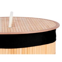 Panier à linge Kipit BA1315-436 Noir Naturel Métal Bambou Bois MDF 48 L (4 Unités)