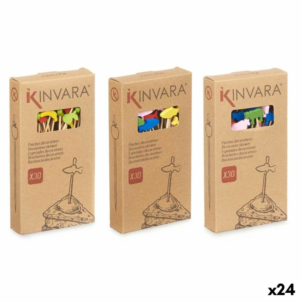Grillspieß-Set Kinvara 47527 47527 Bambus Spieß einstellen (24 Stück)