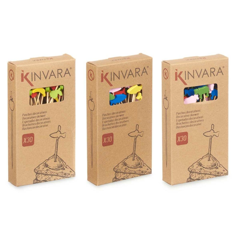 Grillspieß-Set Kinvara 47527 47527 Bambus Spieß einstellen (24 Stück)