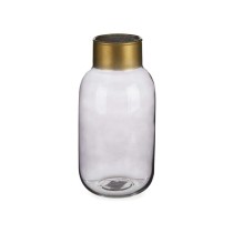 Vase Gift Decor V1224IP-S V1224IP-S Grau Gold Glas 11,5 x 24 x 11,5 cm (6 Stück)