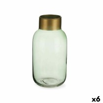 Vase Gift Decor V1224IP-G V1224IP-G grün Gold Glas 11,5 x 24 x 11,5 cm (6 Stück)