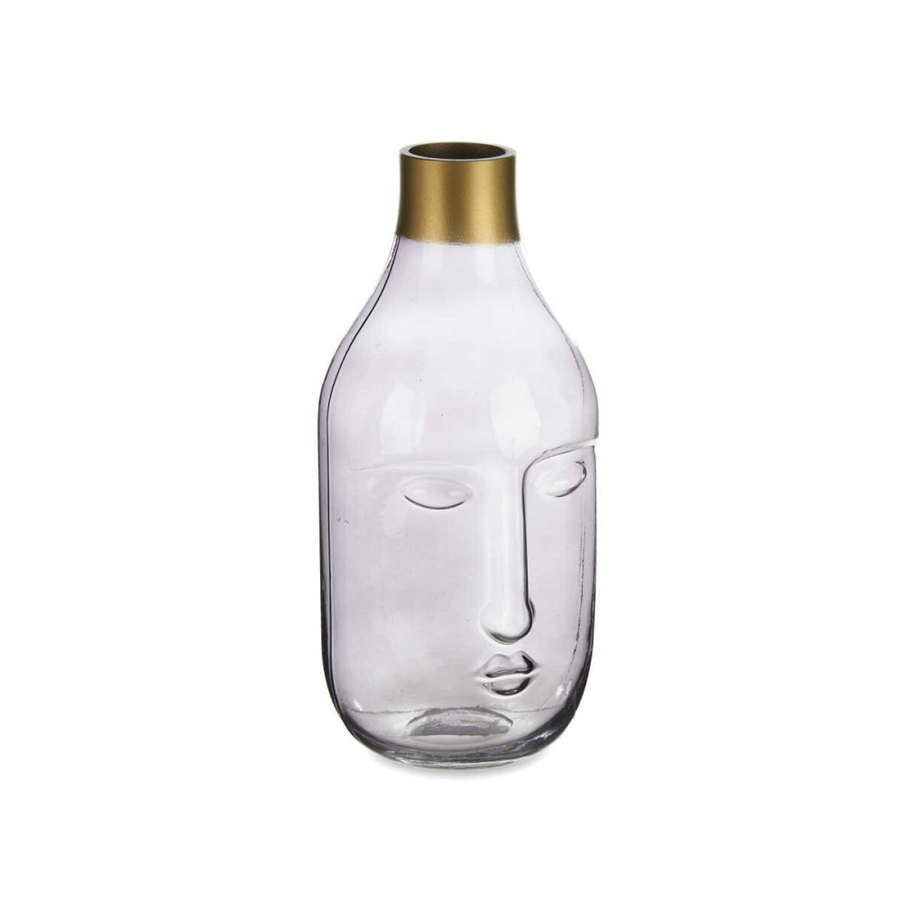 Vase Gift Decor VGY1125S-S VGY1125S-S Grey Glass Face 11 x 24,5 x 12 cm (6 Units)