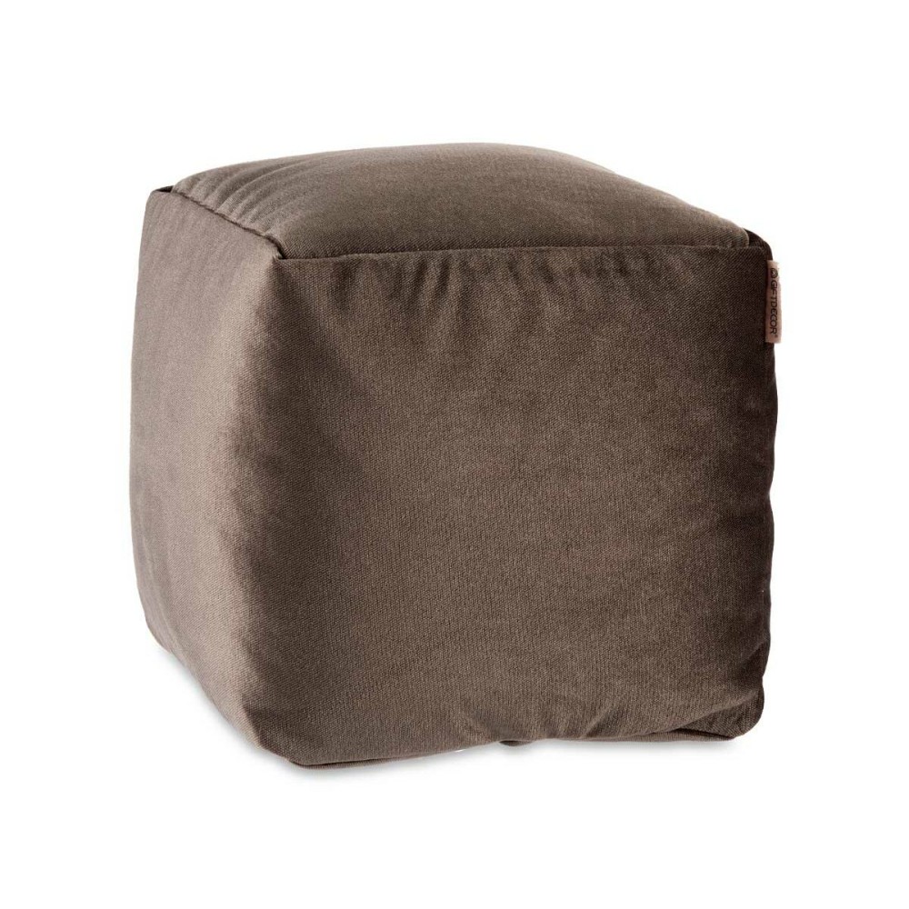Pouf Gift Decor QUADRADO-CINZA QUADRADO-CINZA Gris polystyrène Velours (4 Unités)