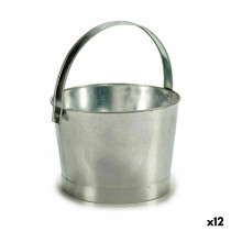 Plant pot Ibergarden NAVI-AR-280 NAVI-AR-280 Silver Zinc Bucket 25 x 30 x 26,5 cm 27 x 30 x 25 cm (12 Units)