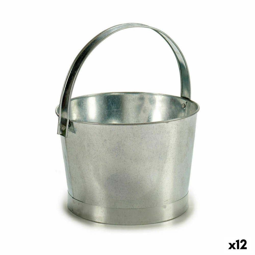 Pot Ibergarden NAVI-AR-280 NAVI-AR-280 Argenté Zinc Seau 25 x 30 x 26,5 cm 27 x 30 x 25 cm (12 Unités)