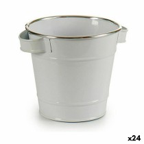 Planter Ibergarden A60354-D A60354-D White Silver Zinc Bucket 19,5 x 14,5 x 16,5 cm (24 Units)