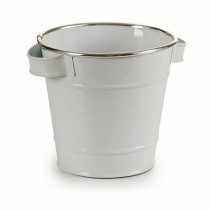 Planter Ibergarden A60354-D A60354-D White Silver Zinc Bucket 19,5 x 14,5 x 16,5 cm (24 Units)