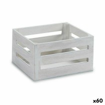 Decorative box Gift Decor 4611H-WHI 4611H-WHI White Wood (60 Units)