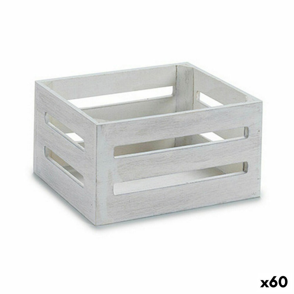 Dekorative Box Gift Decor 4611H-WHI 4611H-WHI Weiß Holz (60 Stück)