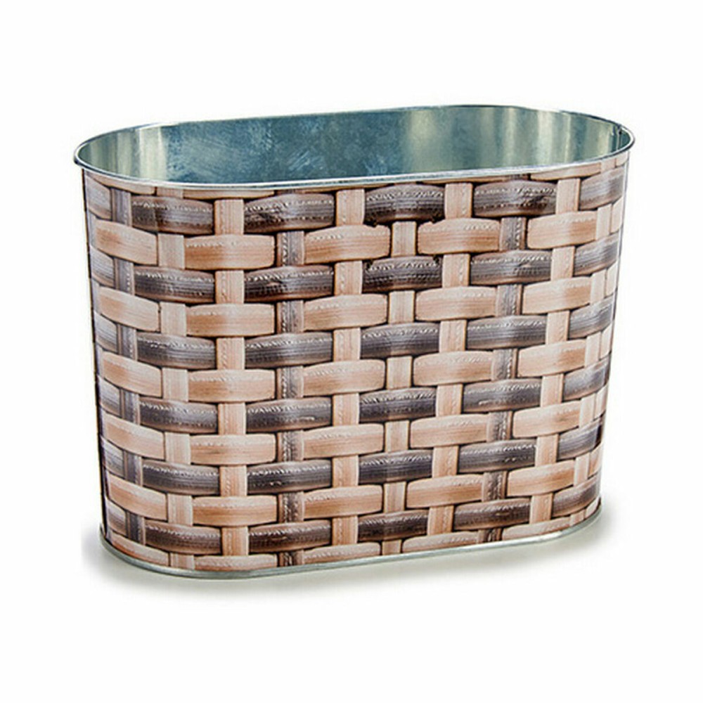 Planter Ibergarden H18A3528D H18A3528D Metal wicker Oval 12,7 x 15 x 23,5 cm (24 Units)