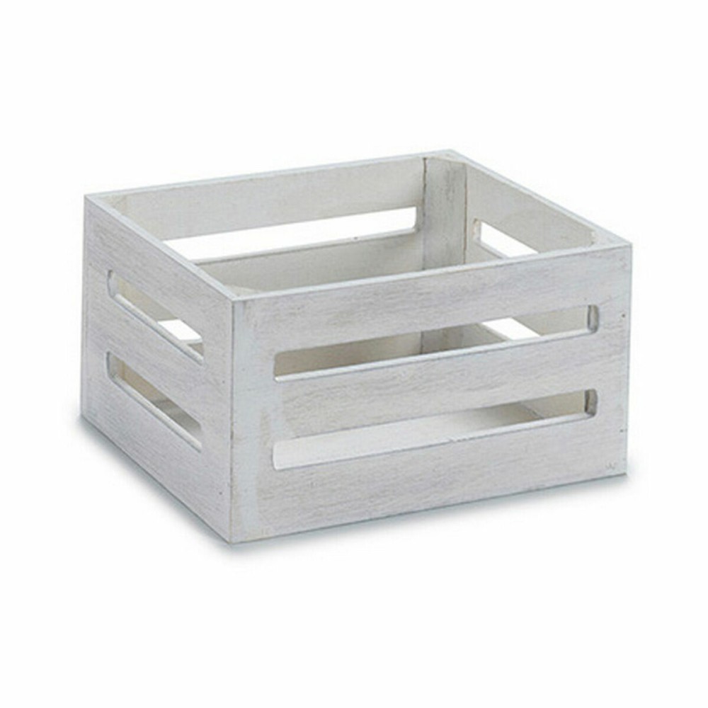 Decorative box Gift Decor 4611H-WHI 4611H-WHI White Wood (60 Units)