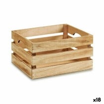 Decorative box Gift Decor HW4611C-FIRED HW4611C-FIRED Brown Wood Poplar Aspen wood (18 Units)