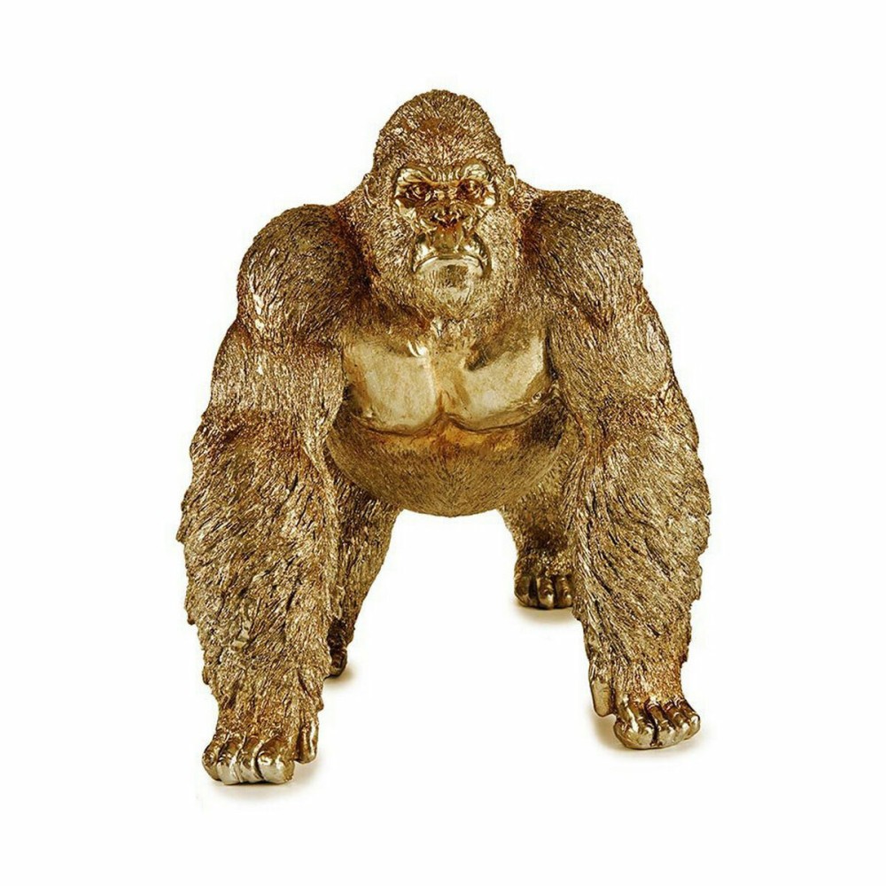 Deko-Figur Gift Decor XS210408 XS210408 Gold Gorilla 20 x 27,5 x 34 cm (2 Stück)