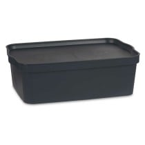 Storage Box with Lid Kipit TP595-1 TP595-1 Anthracite Plastic 14 L (12 Units)